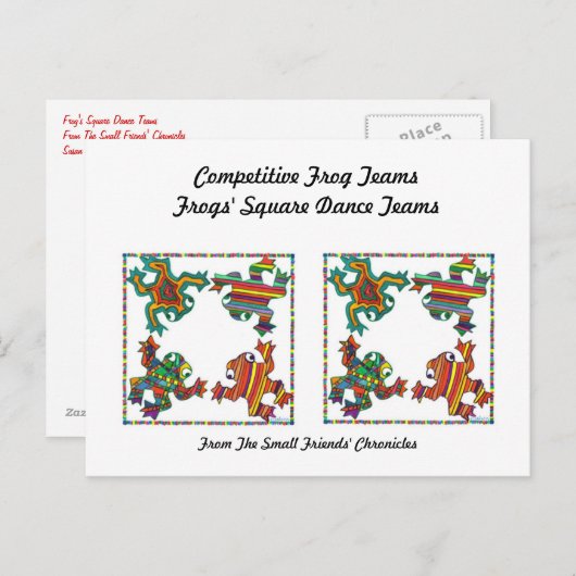 Frösche Square Dance Tee,s Postkarte (Vorne/Hinten)