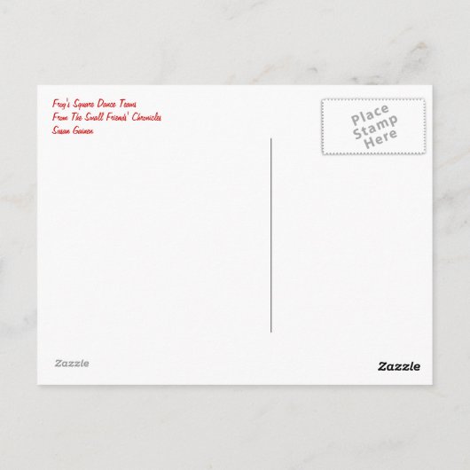 Frösche Square Dance Tee,s Postkarte (Rückseite)