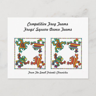 Frösche Square Dance Tee,s Postkarte