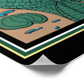 Frösche tanzen auf einer Lilypad Poster (Ecke)