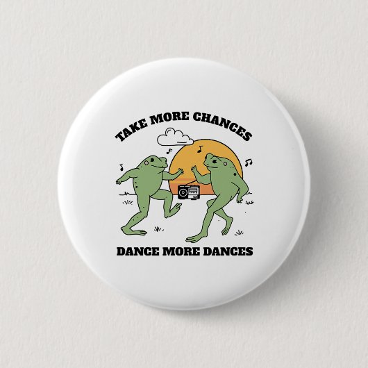 Frösche tanzen zusammen button (Vorderseite)