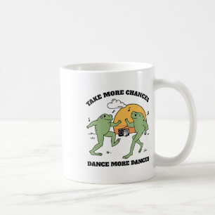 Frösche tanzen zusammen kaffeetasse