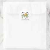 Frösche tanzen zusammen runder aufkleber (Tasche)
