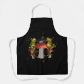 Frösche trinken Tee Pilzpilz Kernästhetik Schürze (Vorderseite)