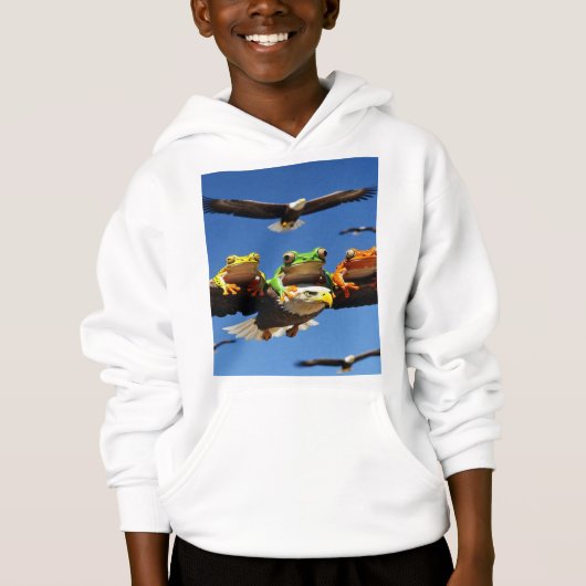 Frösche und Adler Hoodie (Vorderseite)