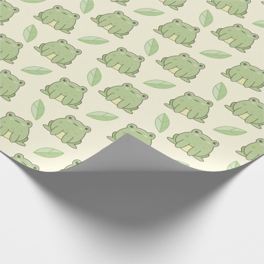 Frösche und Blätter Geschenkpapier (Ecke)