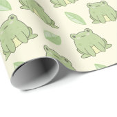 Frösche und Blätter Geschenkpapier (Rolleneckpunkt)