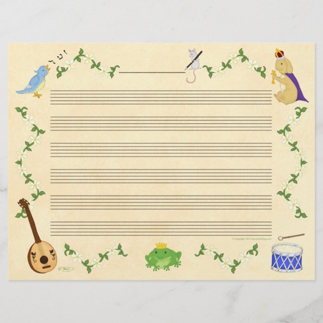 Frösche und Bunnies Musikhandschriften (Vorderseite)