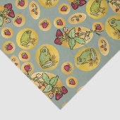 Frösche und Erdbeeren Seidenpapier (Ausschnitt)