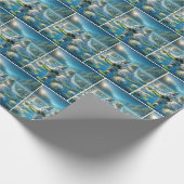 Frösche und Frösche auf Lily Pad Geschenkpapier (Ecke)