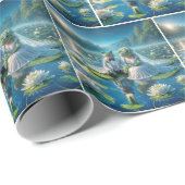 Frösche und Frösche auf Lily Pad Geschenkpapier (Rolleneckpunkt)