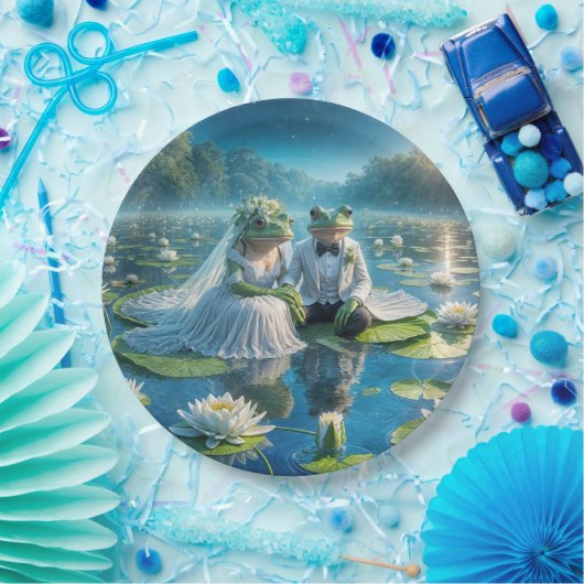 Frösche und Frösche auf Lily Pad Pappteller (Party)