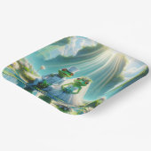 Frösche und Frösche auf Lily Pad Pappteller (Gewinkelt)