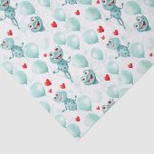 Frösche und Herzen Frösche als Ballons Seidenpapier (Detail)