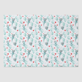 Frösche und Herzen Frösche als Ballons Seidenpapier