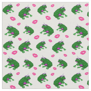 Frösche und Kisses Fabric Stoff