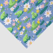 Frösche und Lilienpolster Niedlich BABY SHOWER Geb Seidenpapier (Detail)