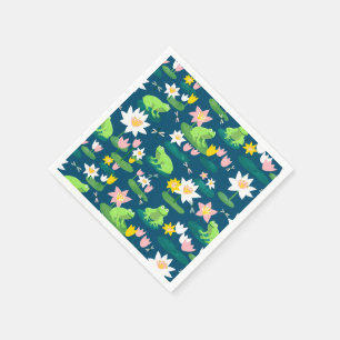 Frösche und Lilienpolster Niedlich BABY SHOWER Geb Serviette