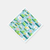 Frösche und Lilienpolster Niedlich BABY SHOWER Geb Serviette (Ecke)