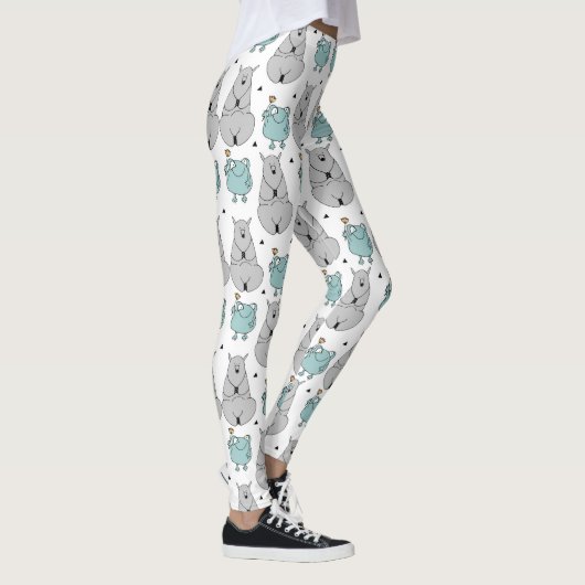 Frösche und Llamas-Muster Leggings (Rechts)