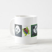 Frösche und Panda-Tasse Kaffeetasse (Vorderseite Links)
