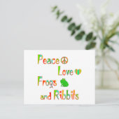 Frösche und Ribbits Postkarte (Stehend Vorderseite)