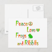 Frösche und Ribbits Postkarte (Vorne/Hinten)