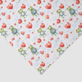 Frösche und rote Blumen Seidenpapier (Detail)