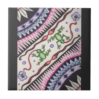 Frösche und Schlangen Fliese