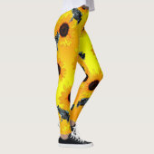 Frösche und Sonnenblumen, Damen Leggings (Rechts)
