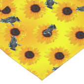 "Frösche und Sonnenblumen: Ein spielerisches Natur Kurzer Tischläufer (Ecke)