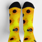 "Frösche und Sonnenblumen: Ein spielerisches Natur Socken (Oben)