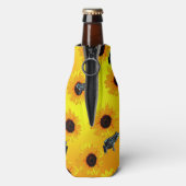 Frösche und Sonnenblumen, Flaschen Cooler Flaschenkühler (Flasche Rückseite)