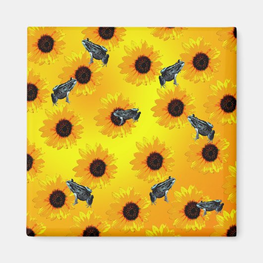 Frösche und Sonnenblumen, Magnet (Vorne)