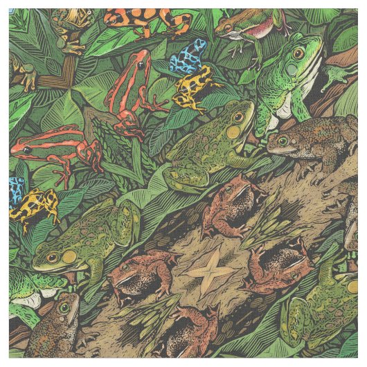 Frösche und Toad Stoff (Nahaufnahme)