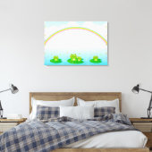 Frösche unter dem Regenbogen Leinwanddruck (Insitu (Schlafzimmer))