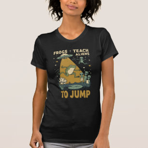 Frösche Unterbinden Außerirdischen an Sprung T-Shirt