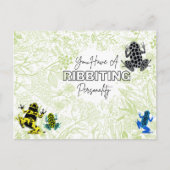 Frösche verblüffende Persönlichkeit Postkarte (Vorderseite)