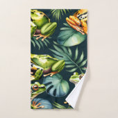 Frösche Wasserfarben Kunst Badhandtuch Set (Handtuch)