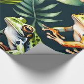 Frösche Wasserfarben Kunst Geschenkpapier (Ecke)