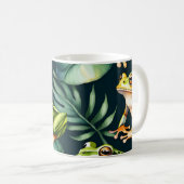 Frösche Wasserfarben Kunst Kaffeetasse (VorderseiteRechts)