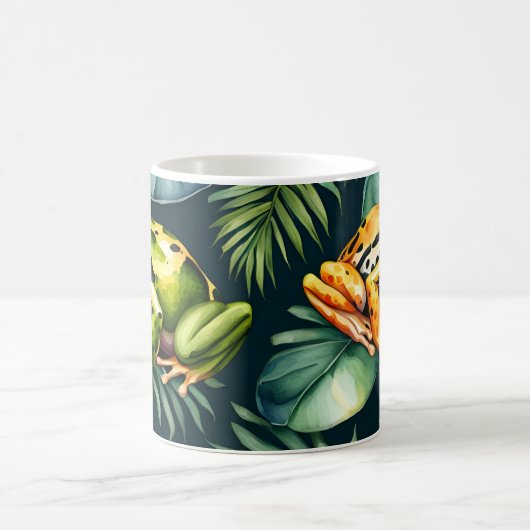Frösche Wasserfarben Kunst Kaffeetasse (Mittel)