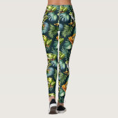 Frösche Wasserfarben Kunst Leggings (Rückseite)