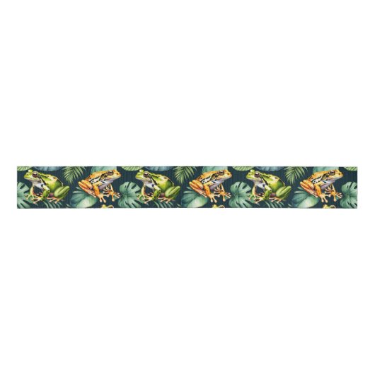 Frösche Wasserfarben Kunst Ripsband (Vorderseite)