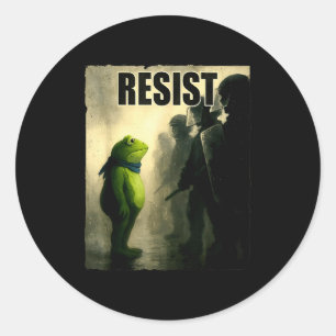 Frösche widerstehen dem Portland-Frosch-Protest Vi Runder Aufkleber
