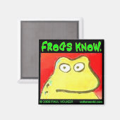Frösche wissen 3,00 $ magnet (Vorderseite/Rückseite)