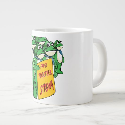 Frösche zusammen stark Jumbo-Tasse (Vorderseite Rechts)