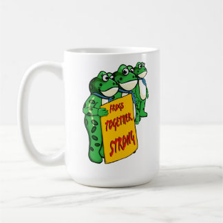 Frösche zusammen stark  kaffeetasse