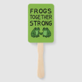 Frösche Zusammen Stark Portland Frosch Protest Fächer (Rückseite)