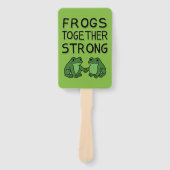 Frösche Zusammen Stark Portland Frosch Protest Fächer (Vorderseite)